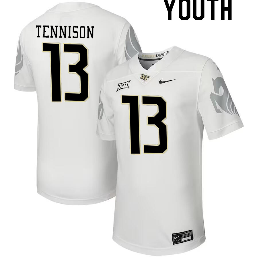 Youth #13 Ladarius Tennison UCF Knights Big 12 Conference College Football Jerseys Stitched-Black